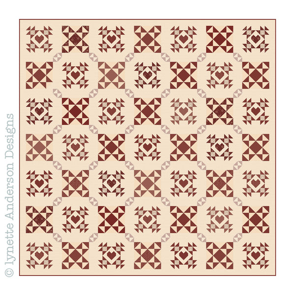Hearts and Kisses Quilt - pattern