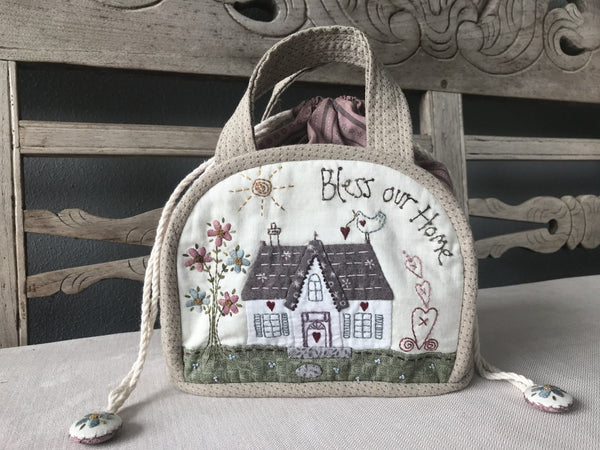 Bless our Home Drawstring Bag - pattern