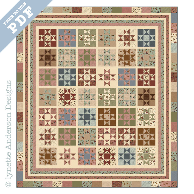 Country Stars Quilt - click on photo to access download link