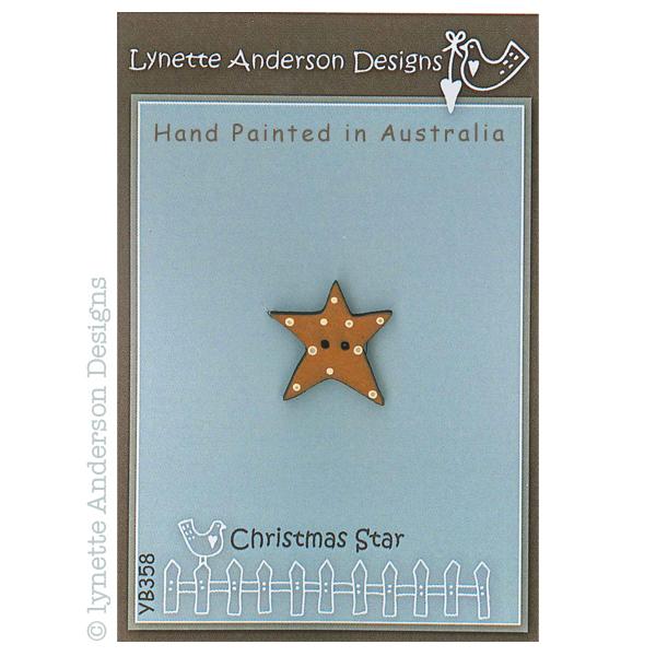 Christmas Star Button (old gold)