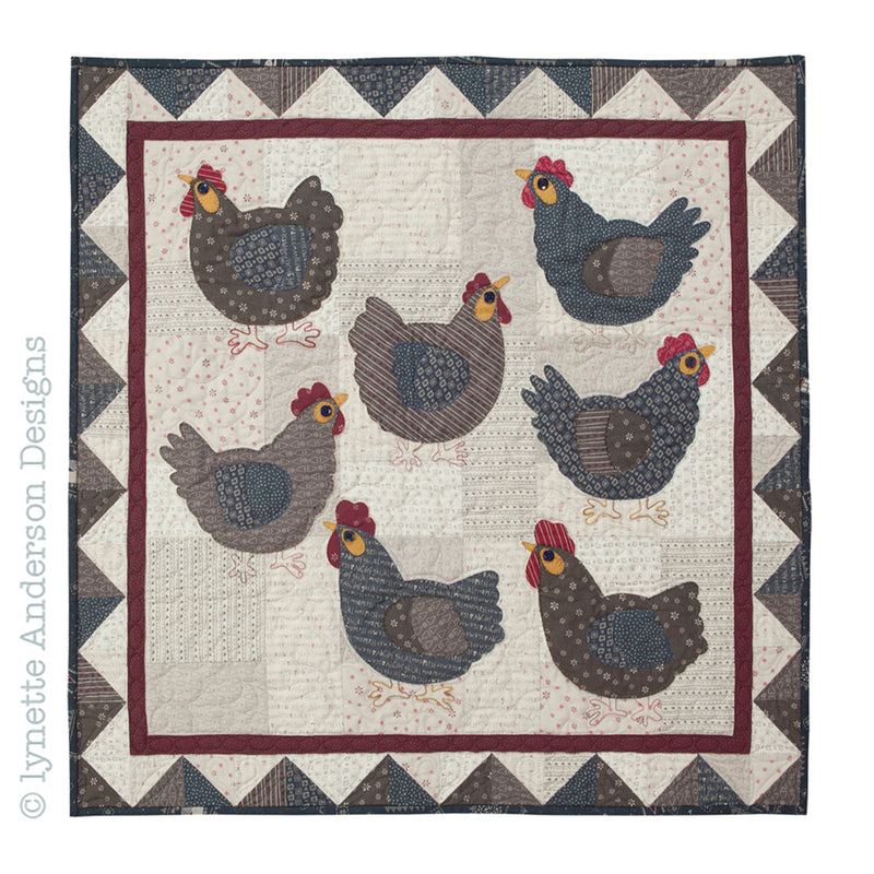 Hens In The Yard - pattern