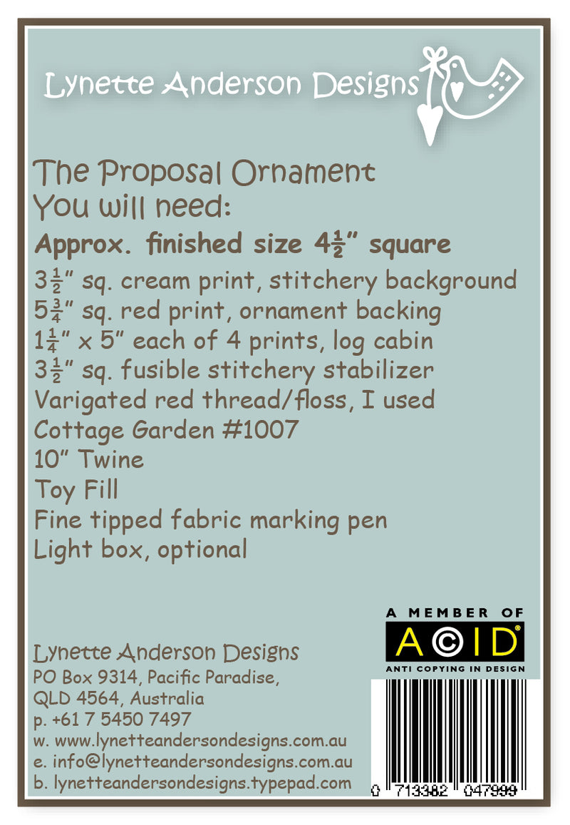 The Proposal Ornament - pattern